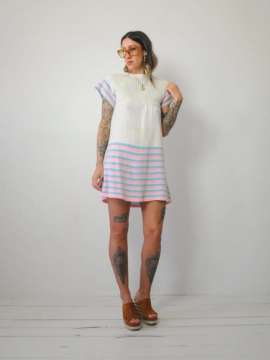 1970's Petite Stripe Sweater Dress