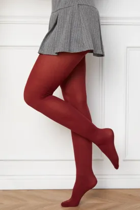 Ashleen Burgundy Tights