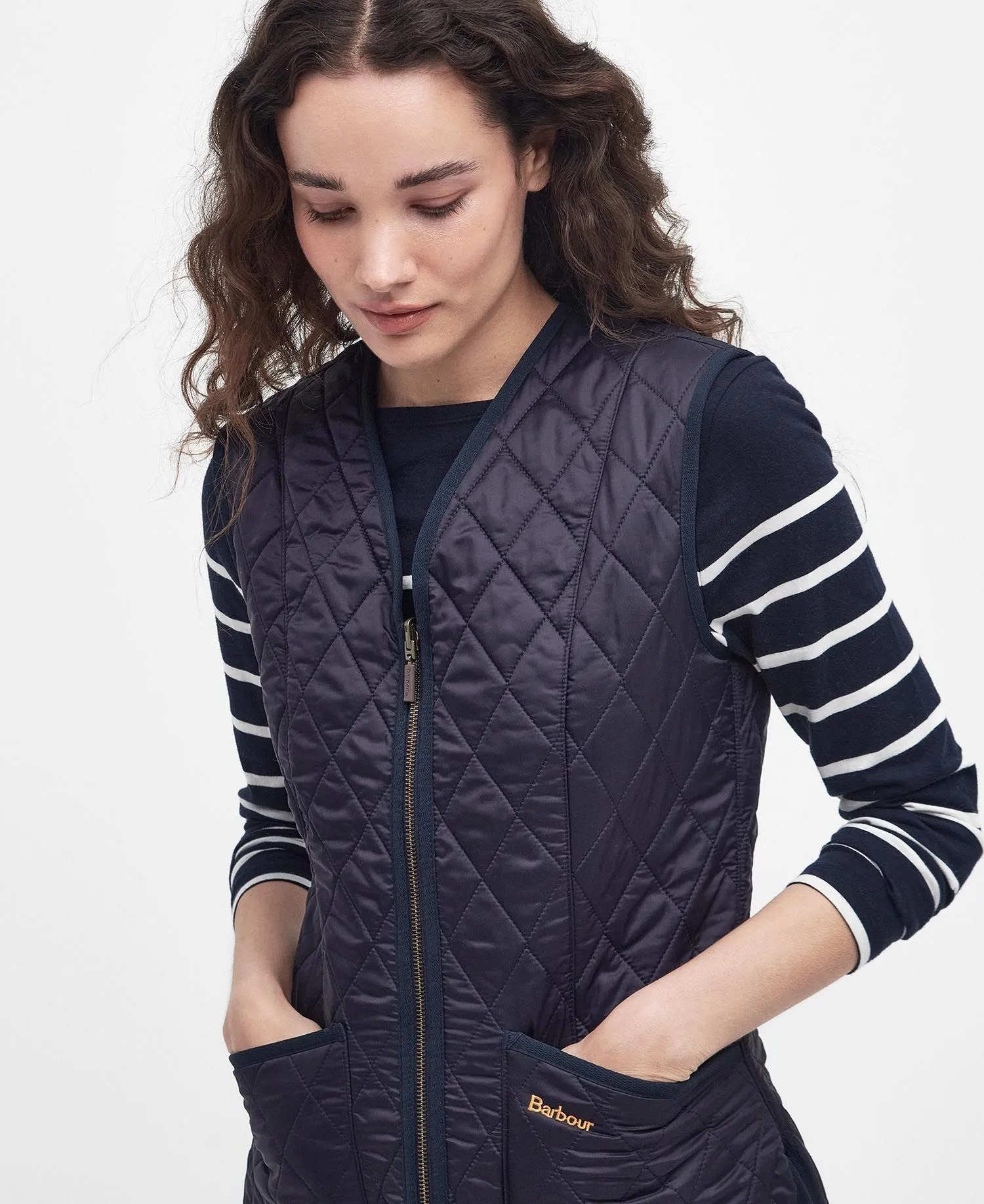 Barbour Fleece Betty Liner Vest - Navy