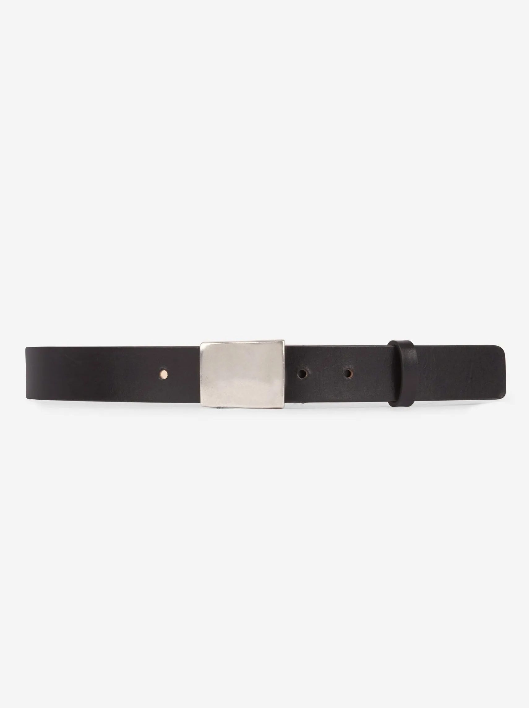 Black leather military belt