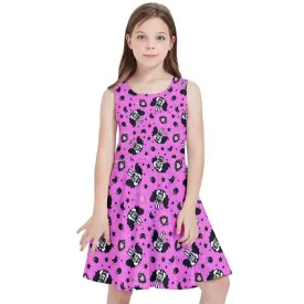 BUNNY BATS PINK Kids' Skater Dress