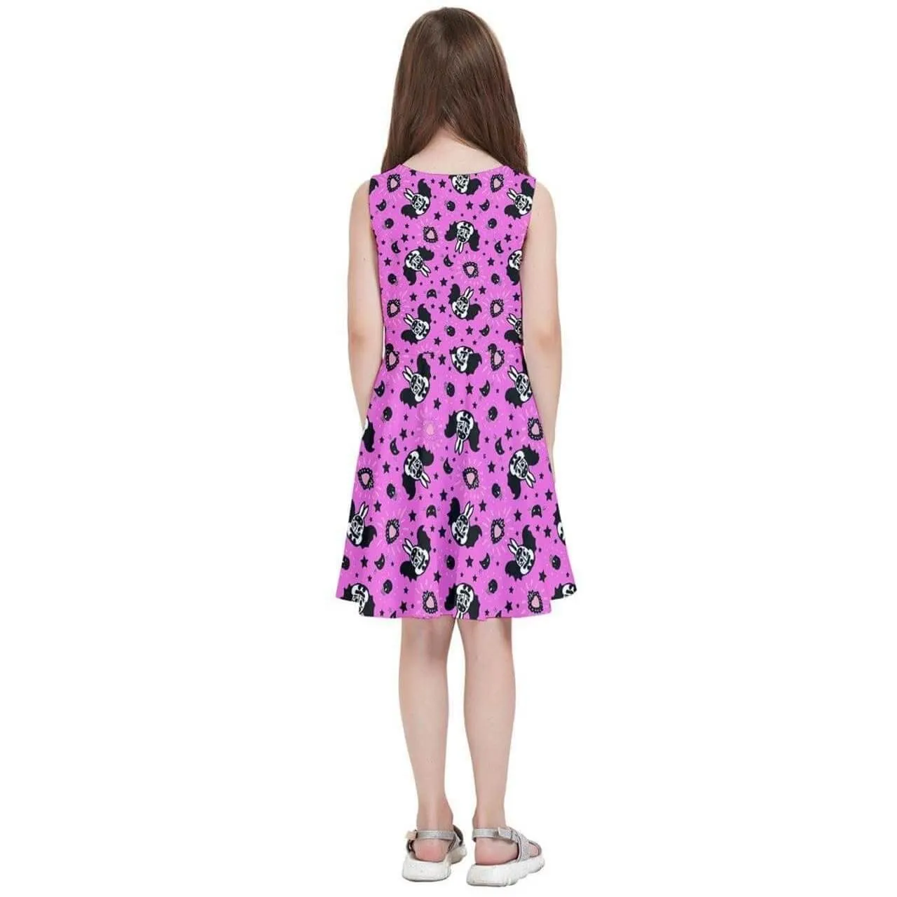 BUNNY BATS PINK Kids' Skater Dress