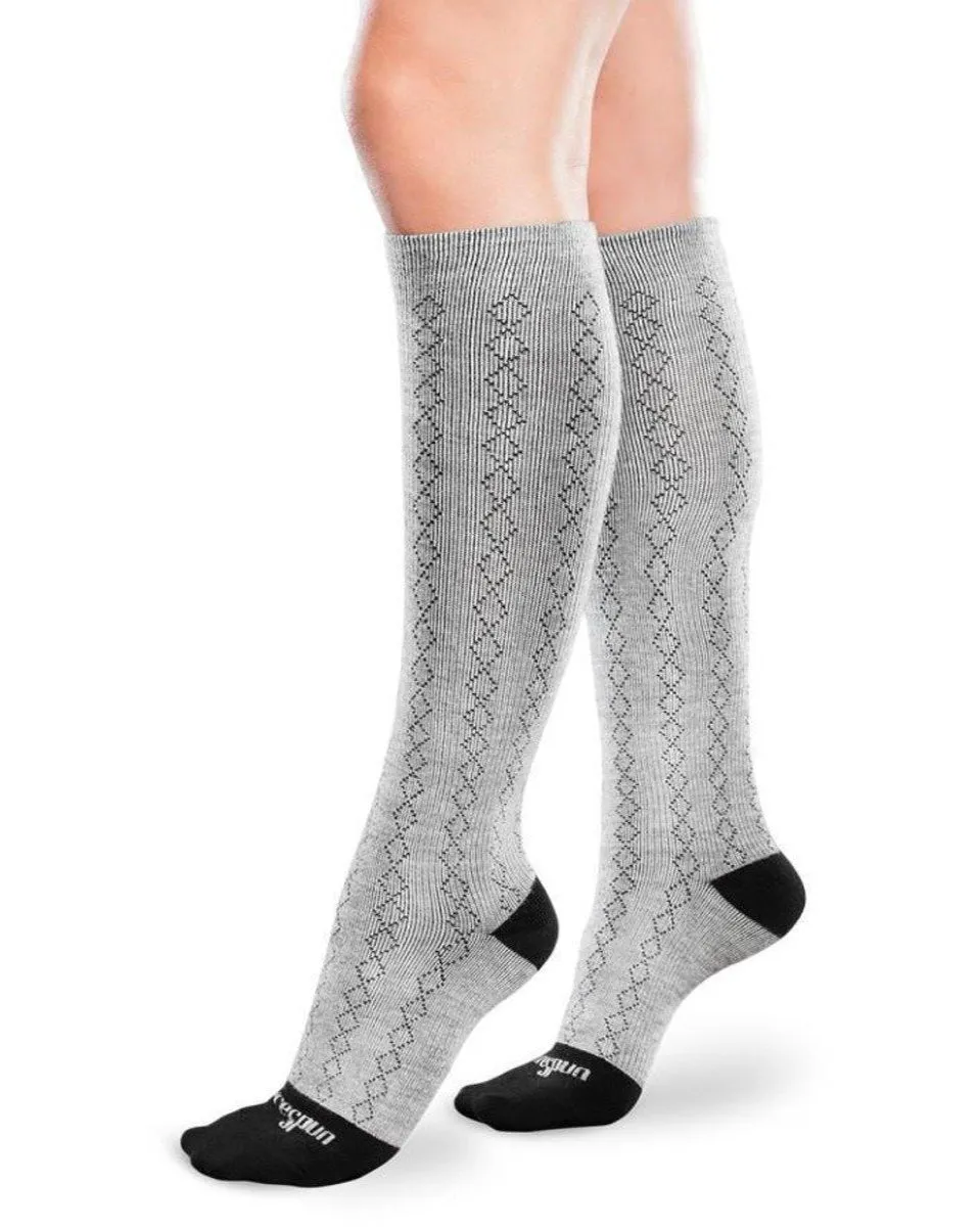 Core-Spun by Therafirm Patterned Thin Line Socks for Men & Women 15-20mmHg