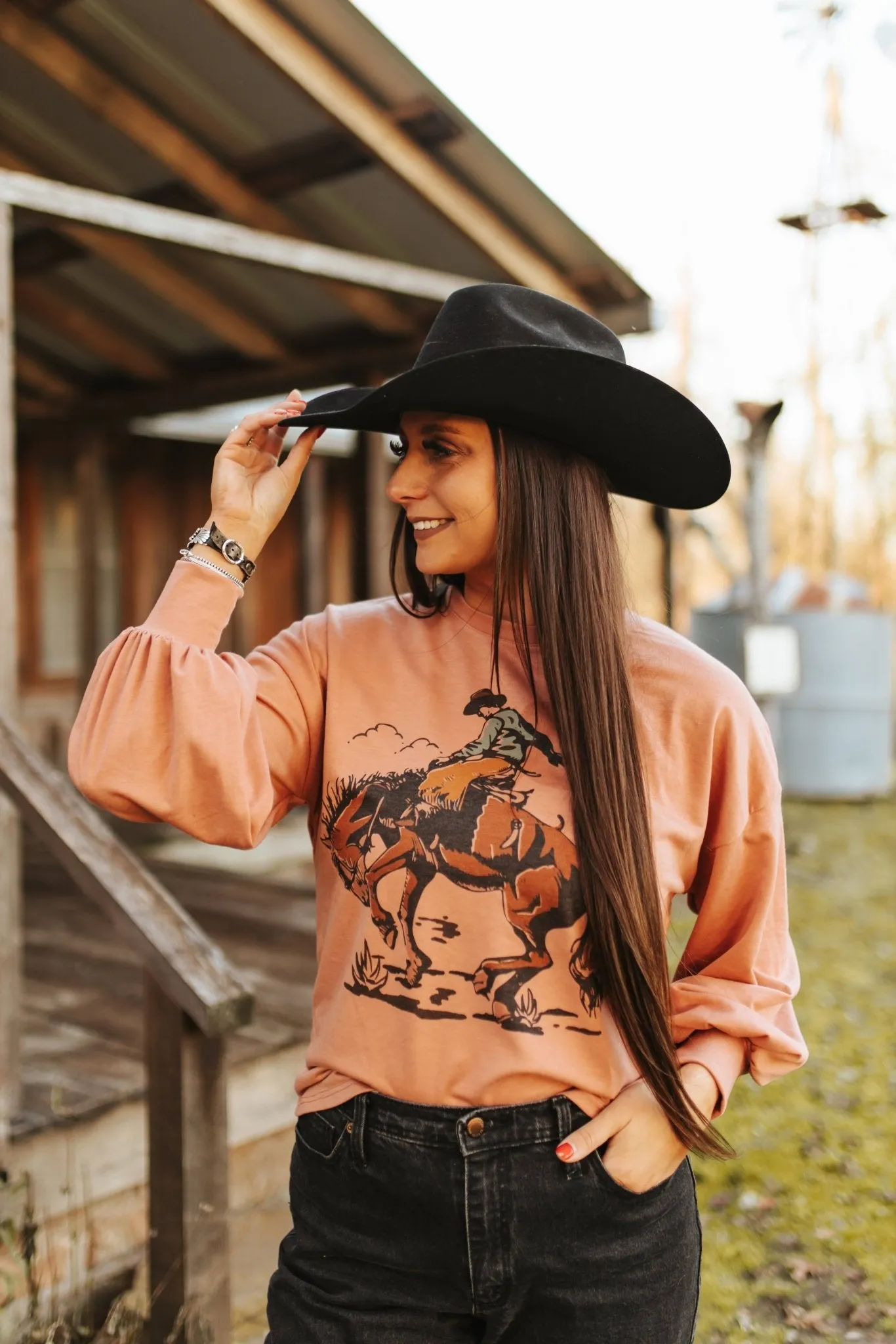 Cowboy Rider Graphic Sweatshirt