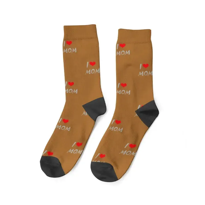 Custom I Love Dad Photo Socks