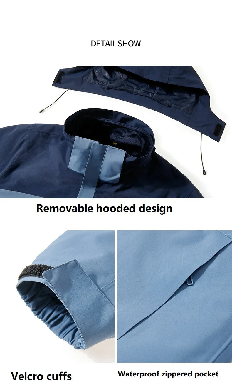 Custom Outdoor 3-in-1  Windproof Fleece Jackets