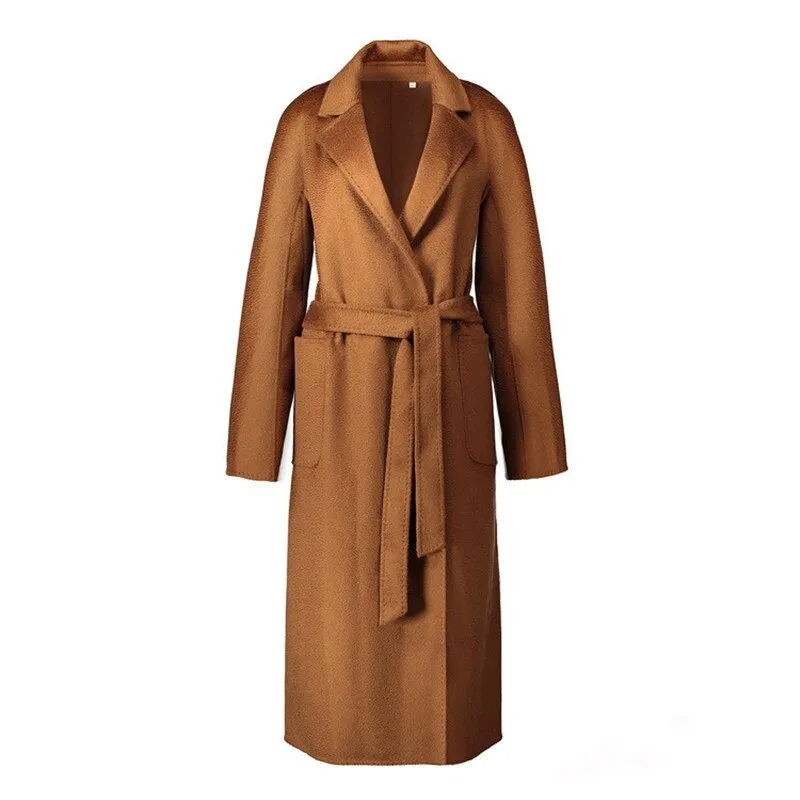 Handmade Double-Sided Wool Cashmere Coat - Autumn/Winter Style