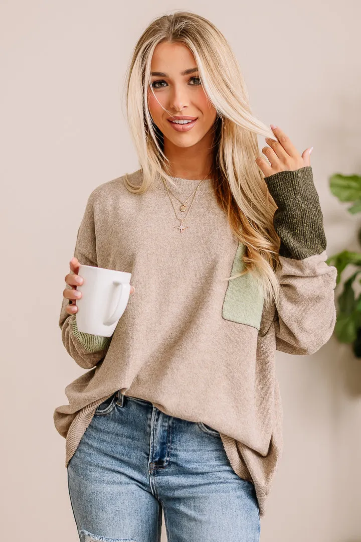 In The Mix Color Block Sweater