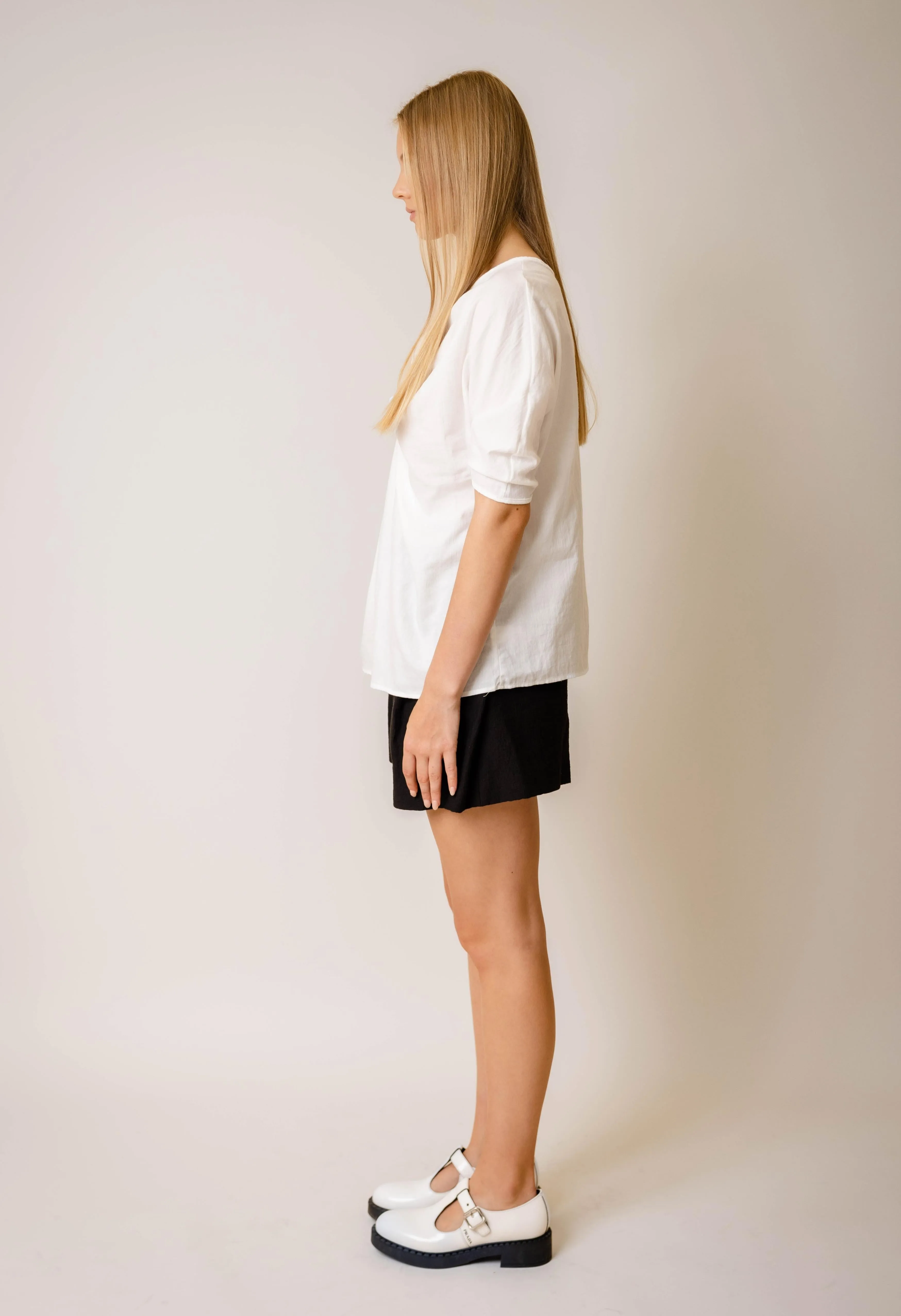 June Twist Blouse In White