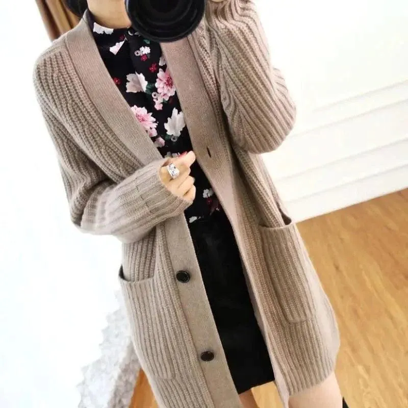 Knitted sweater coat