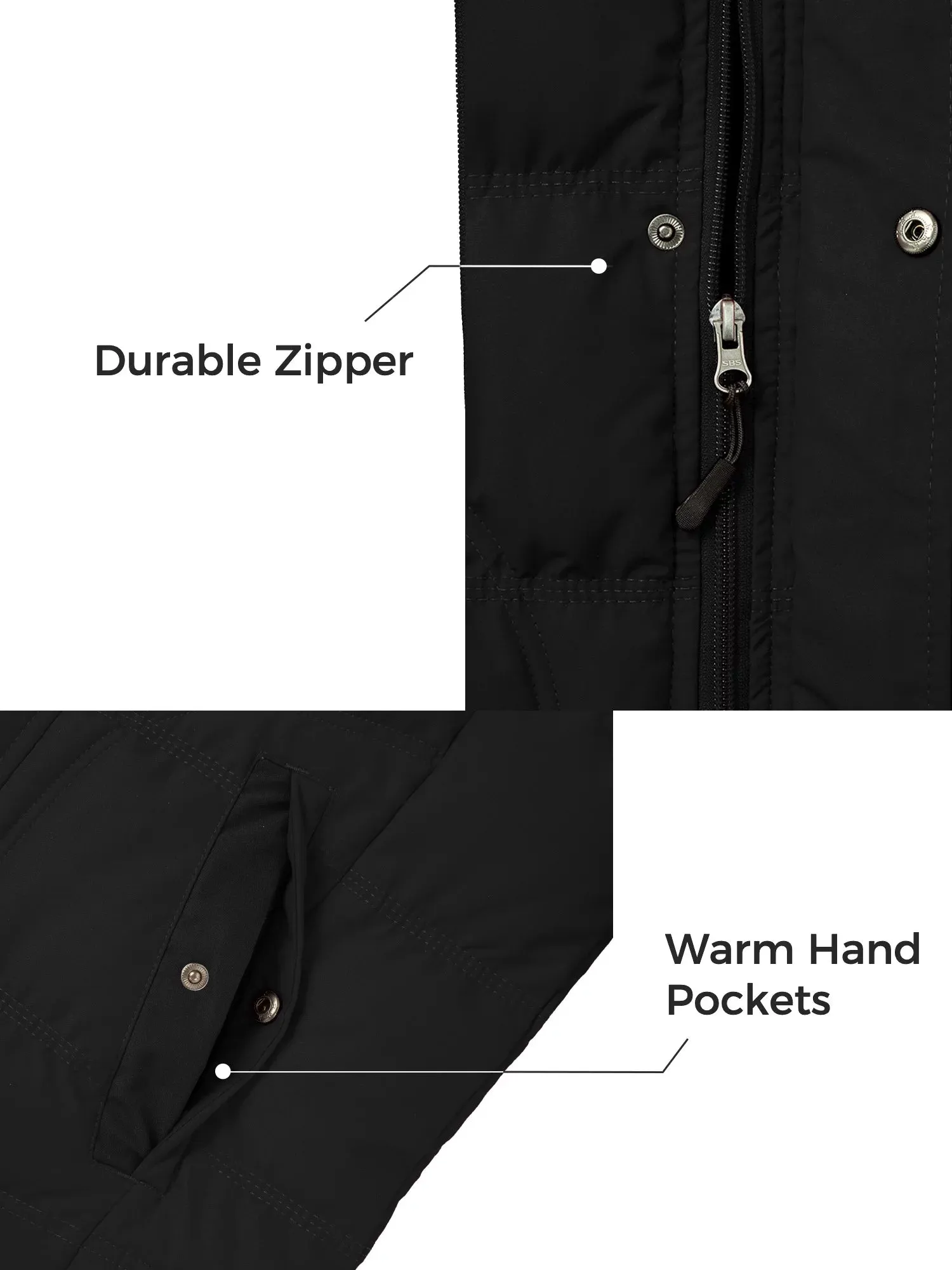 Men's Black Winter Puffer Coat