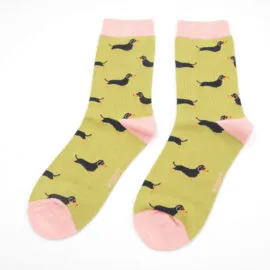 Miss Sparrow Bamboo Little Sausage Dogs Socks (3 Colours)