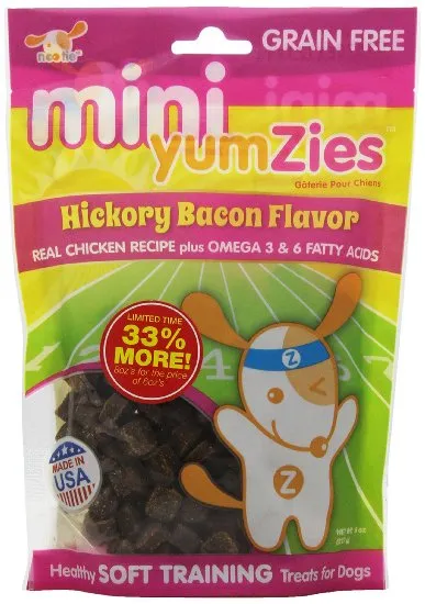 Nootie Mini Yumzies Grain Free Soft Hickory Bacon Dog Treat 8oz