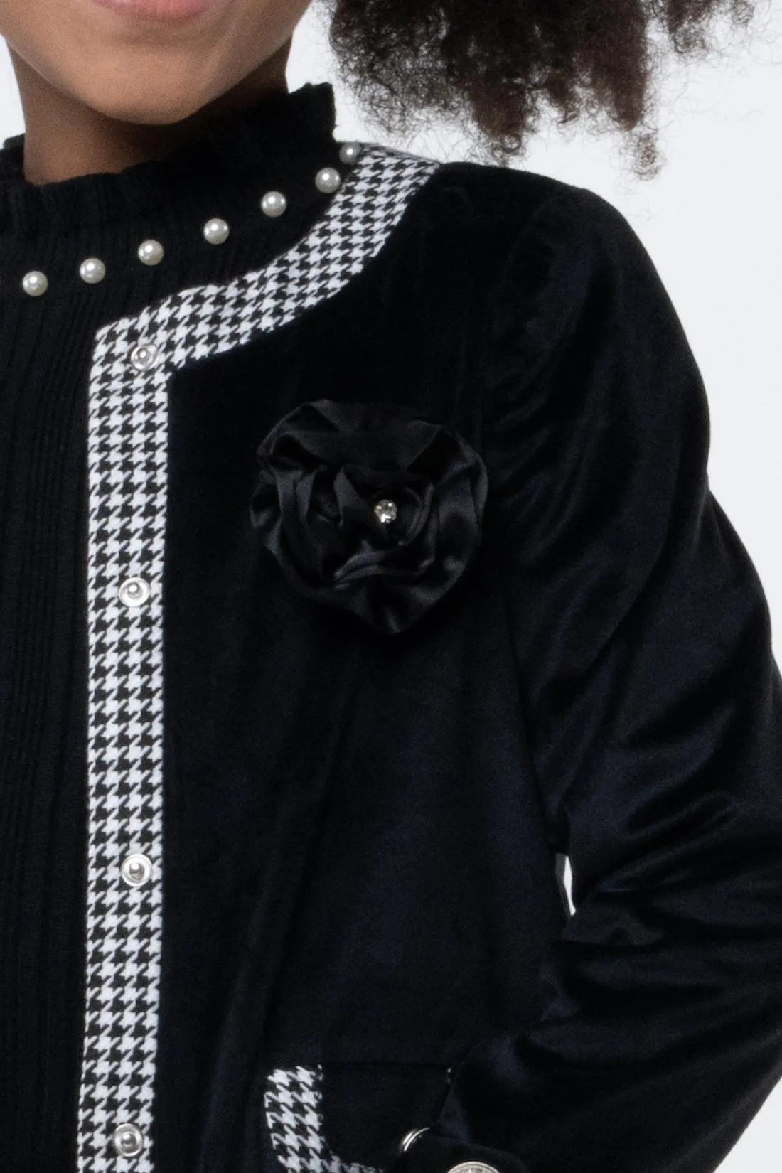 One Friday Houndstooth Noir Jacket