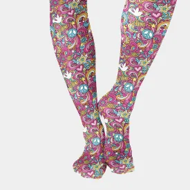 Peace Paisley - Compression Scrubs Socks