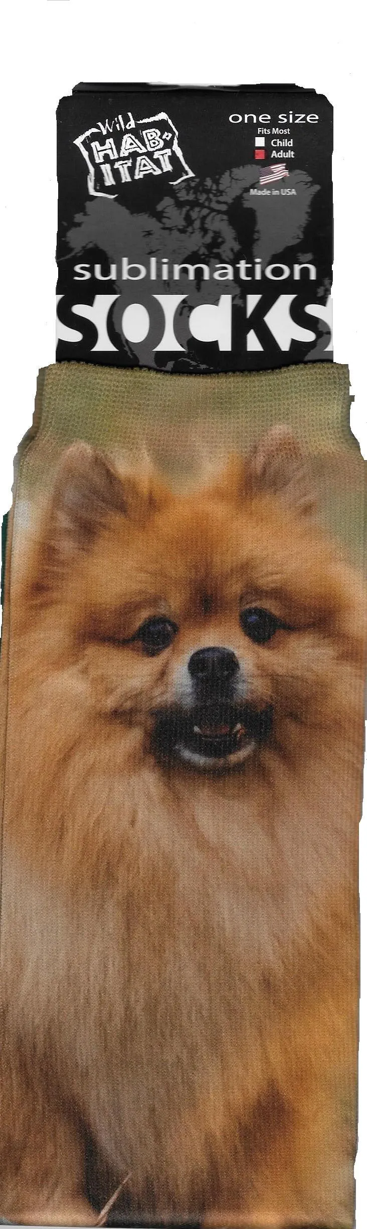 Pomeranian Socks Sublimation Tube Socks