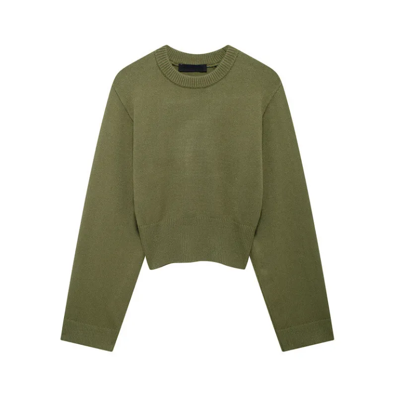 Pre Order: Knitted Round Neck Solid Sweater