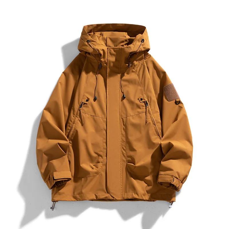 Pre Order:  Solid Hooded Windbreaker Jacket