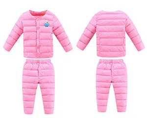 Russian Winter ! New 2016 Baby Boy Winter Children Girls Down Coats Set Clothing Children's Winter Jacket Pants for Girls Boys