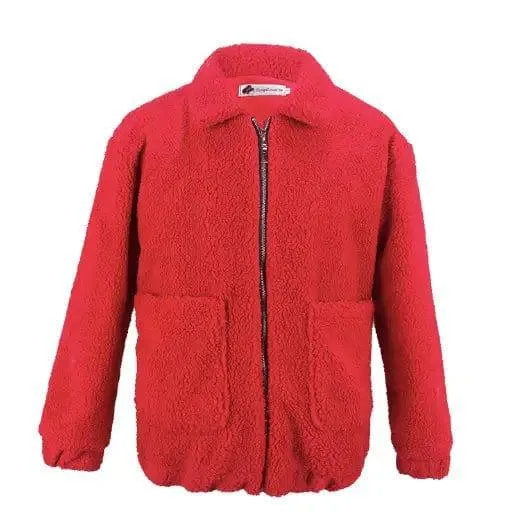 shearling coat jacket women autumn winter warm thick plush