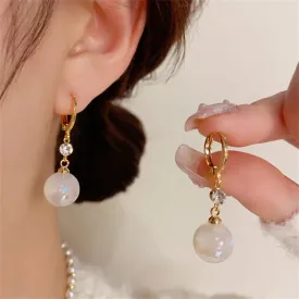 Simple Temperament Pearl Drop Versatile Fashion Wedding Korean Earring