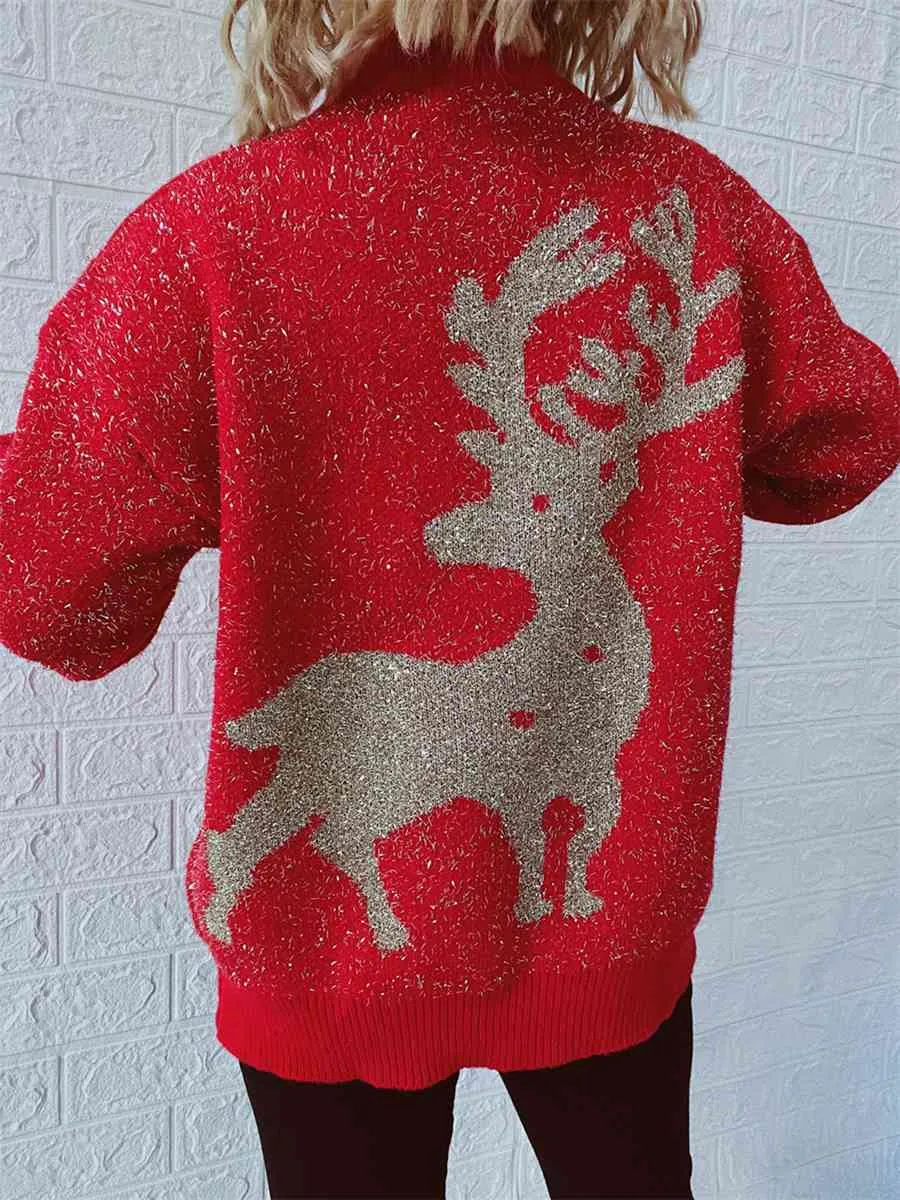 TEEK - Christmas Red Round Neck Sweater