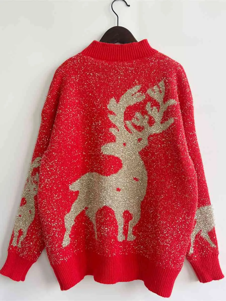 TEEK - Christmas Red Round Neck Sweater