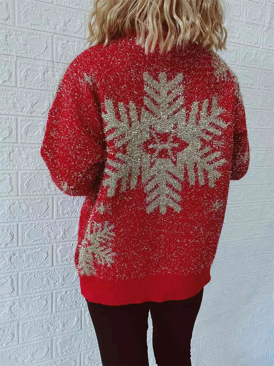 TEEK - Christmas Red Round Neck Sweater