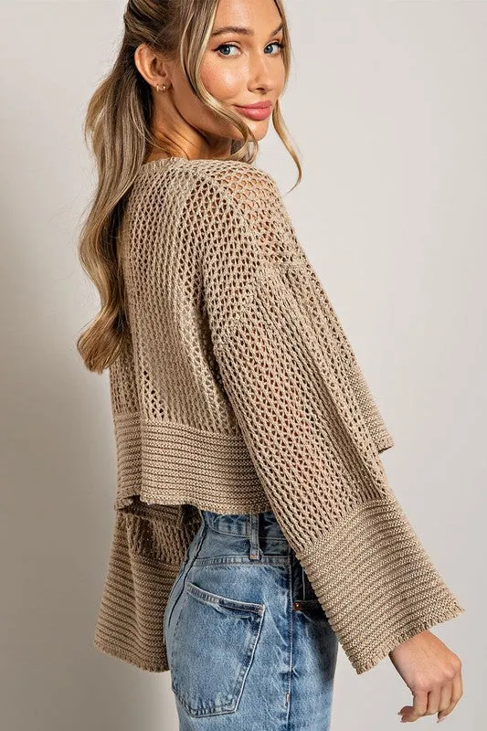 TEEK - Eyelet Knit Cardigan