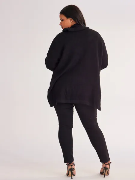 TEEK - Side Split Turtleneck Sweater