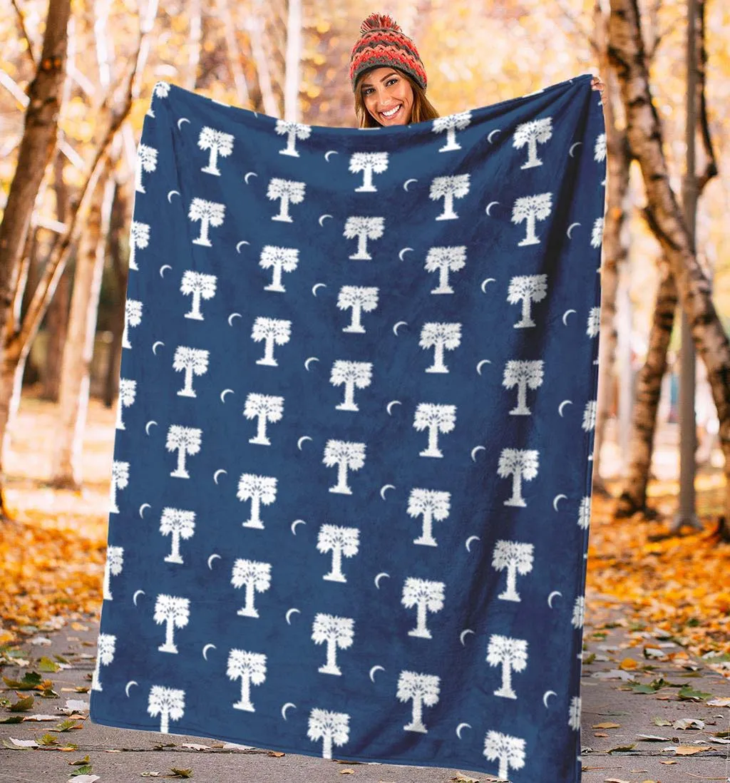 The Citadel, Big Red Flag Blue logo, Navy Blanket, 3 sizes, 2 styles