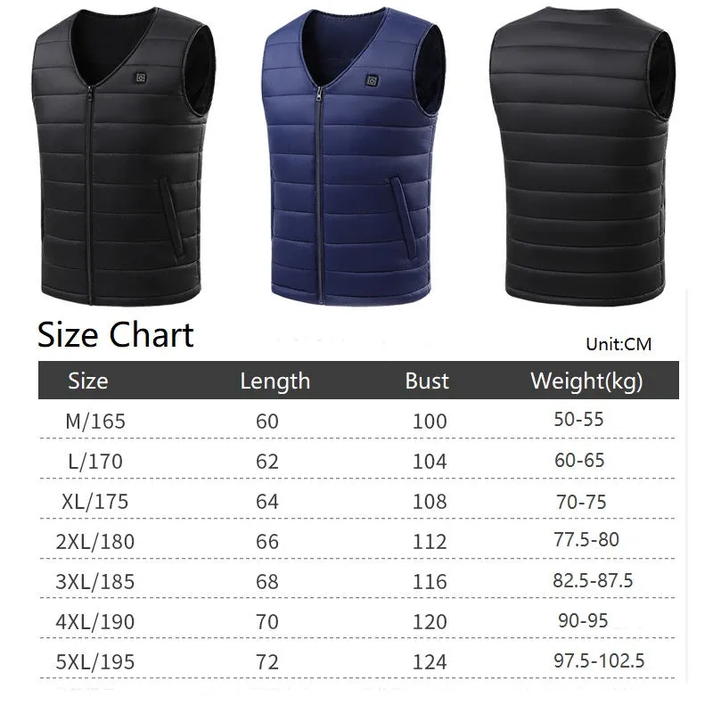 Unisex Heated V Neck Gilet