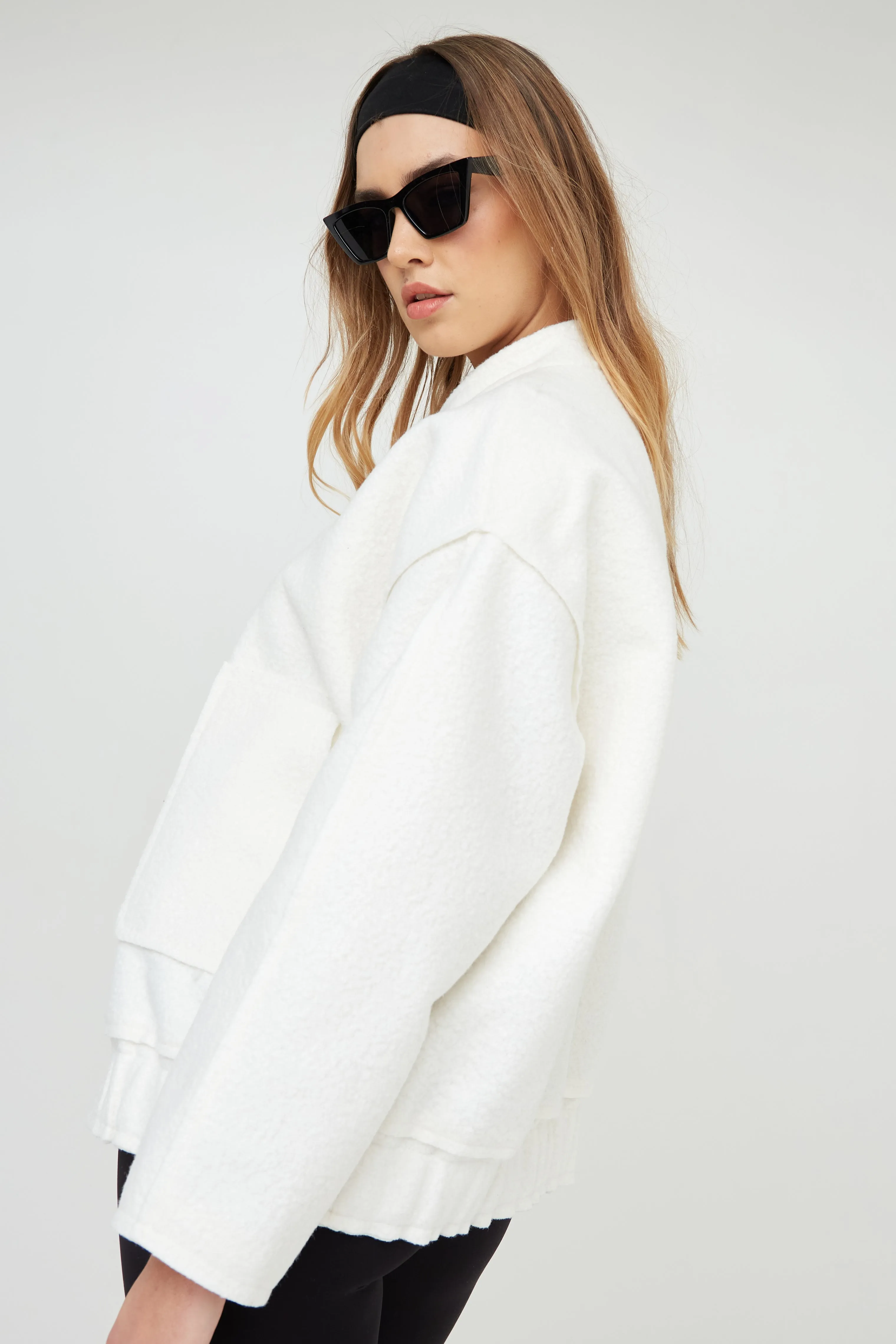 WOOL OVERSIZED BOMBER