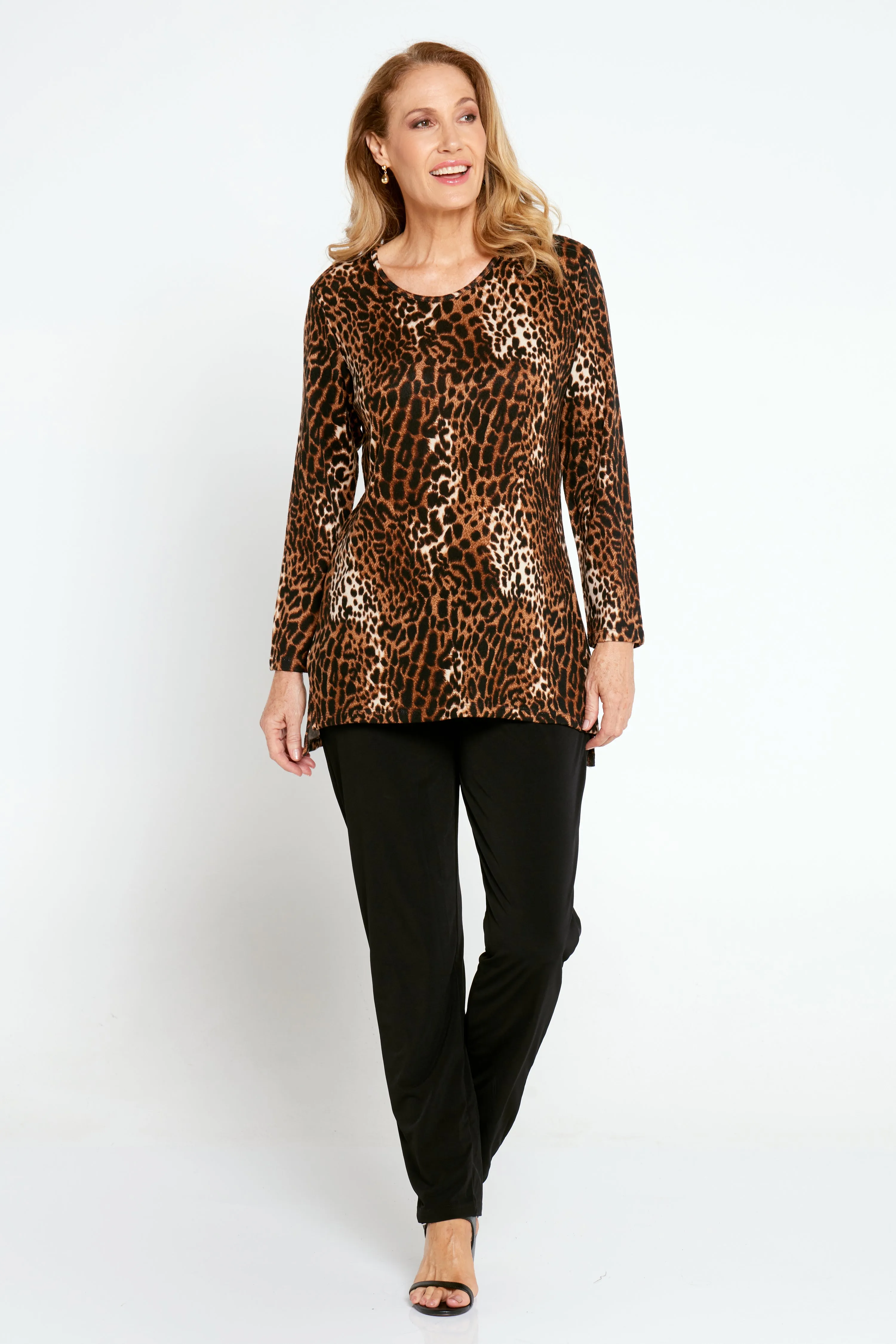 Zarah Knit Top - Leopard